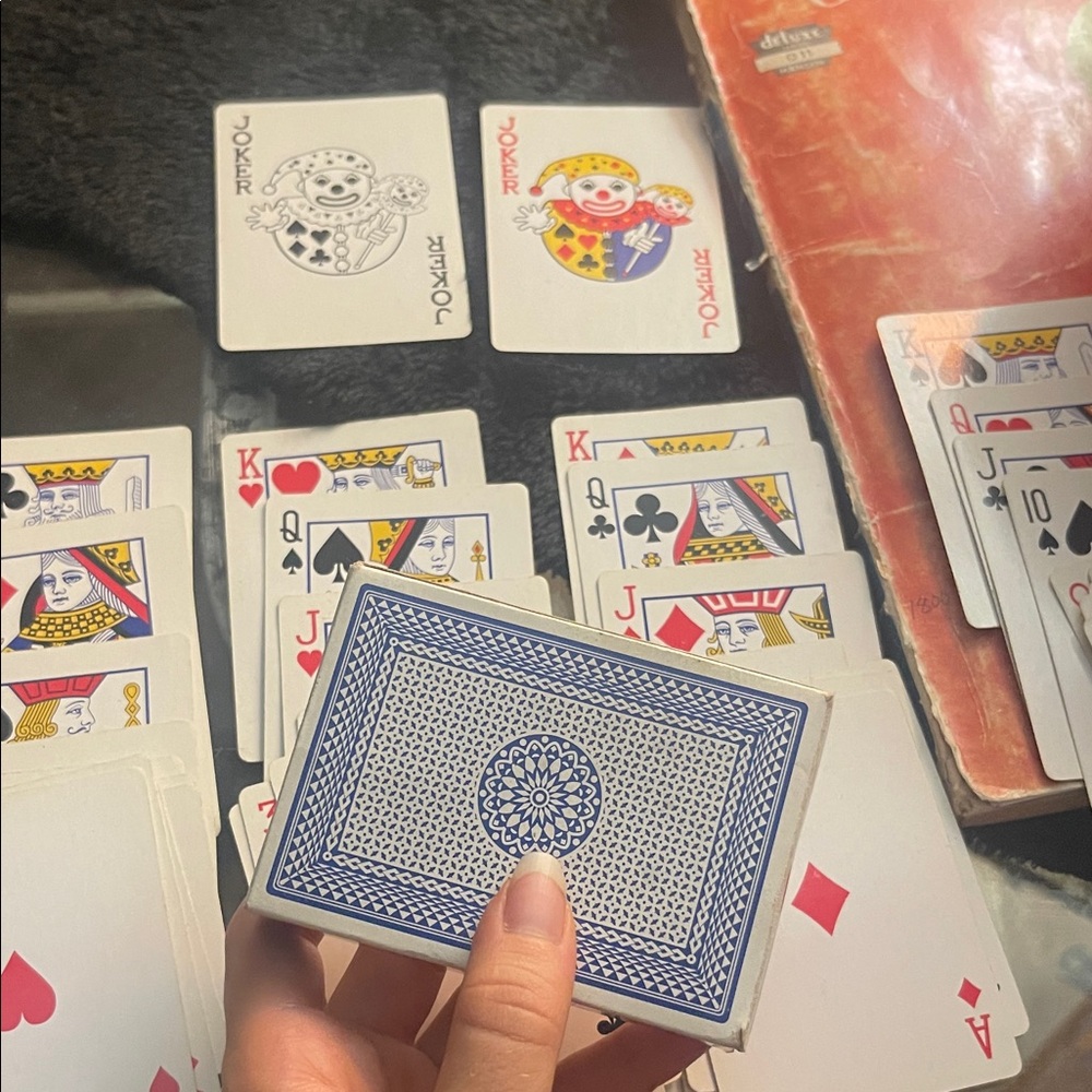 Classic Blue and White Playing Cards